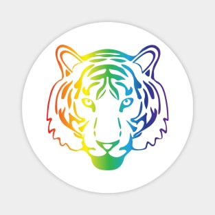 Rainbow tiger head Magnet